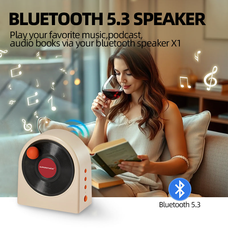 Pilipalastar gift CD retro vinyl  bluetooth X1 white speaker