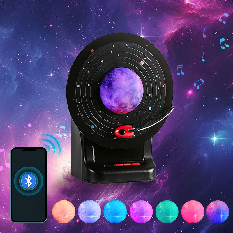 Pilipalastar Gift Colorful CD Vinyl Retro Stepless Dimmable  Moon RGB Lighting Bluetooth X7  Speaker